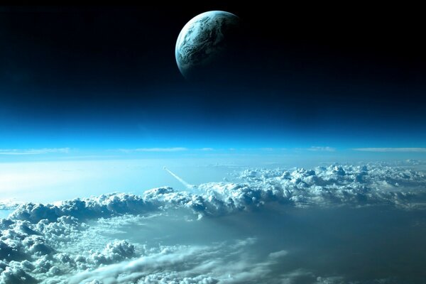 Вид з планети земля на місяць
