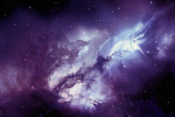 Abstraction de la galaxie rose