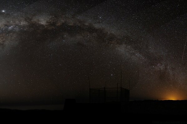 Cosmic gloomy starry sky