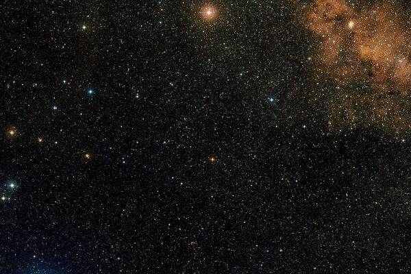 Cosmic view with constellations and nebulae