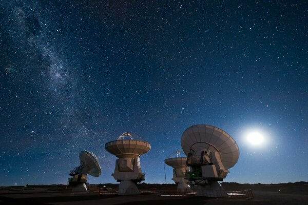 Teleskop im Observatorium zur Beobachtung