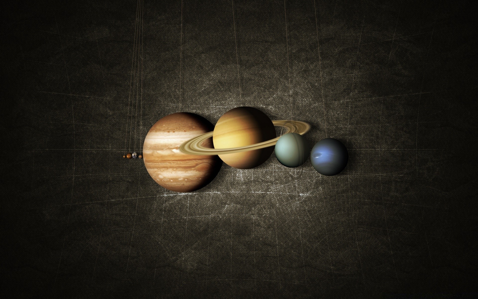 planets still life desktop dark one