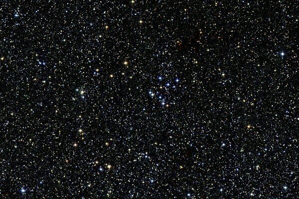 The starry black sky. Space