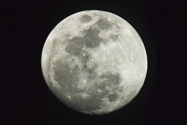 Moon on a black background