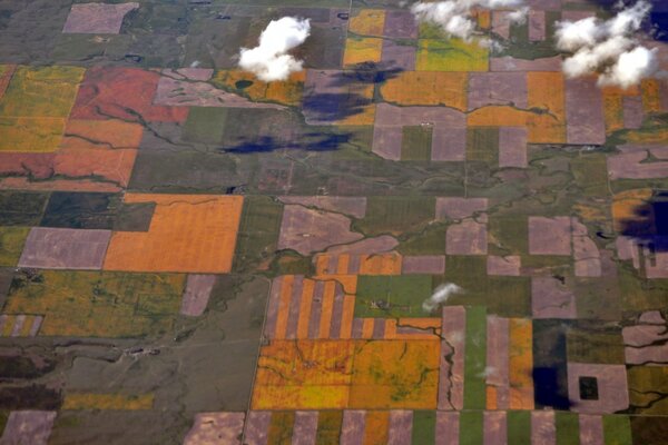 View of land plots from a height