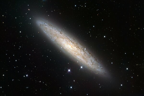 Cosmic nebula on the background of the galaxy