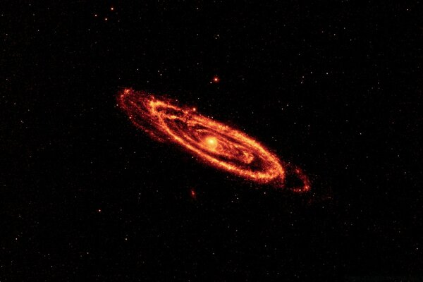 Spirale di fuoco nello spazio nero