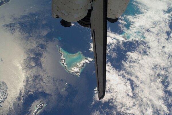 Tierra. Vista desde la nave espacial