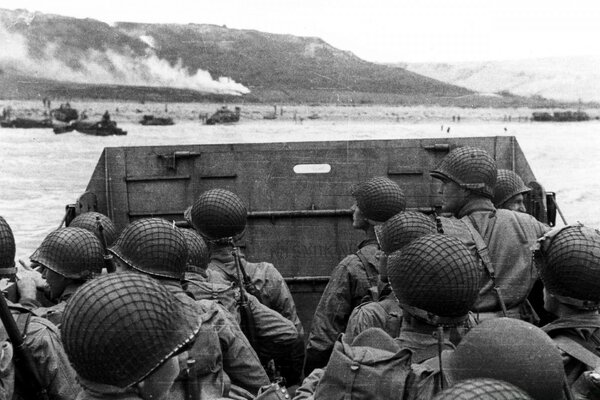 Documentary photo of the Normandy landings