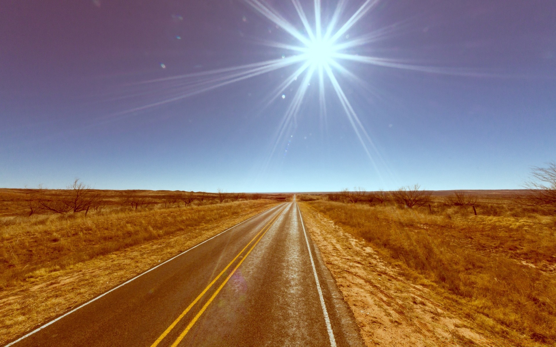 vintage road landscape sky field rural sun guidance nature country highway