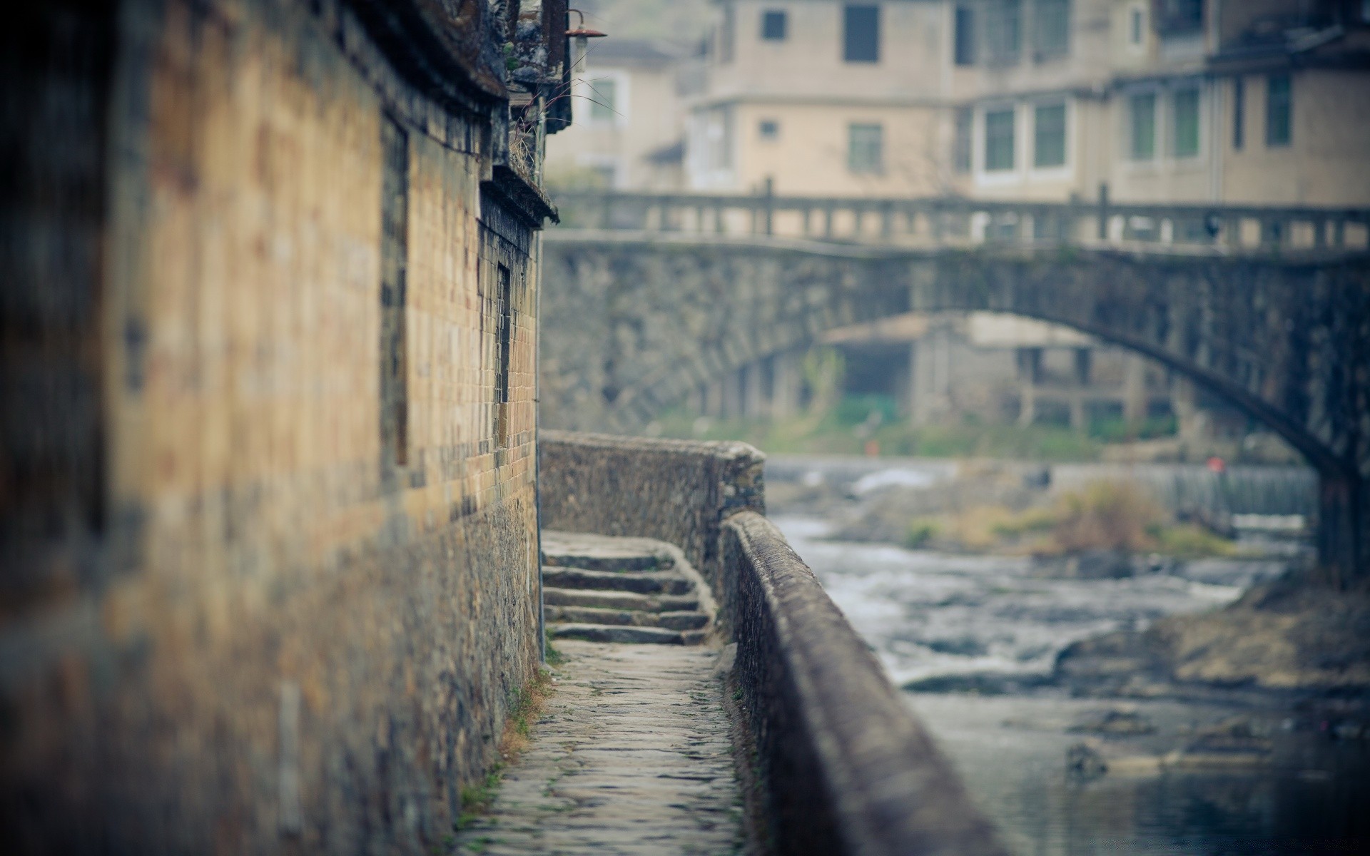 vintage architecture bridge travel outdoors water street city old building