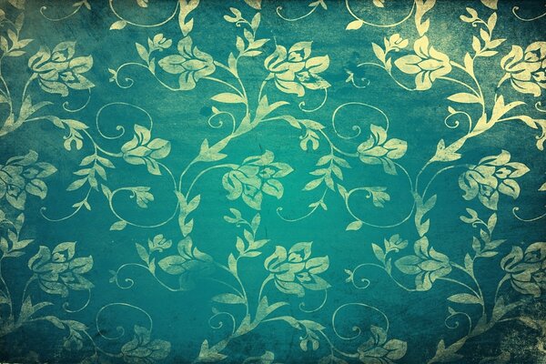 Vintage Textured Blue Wallpaper