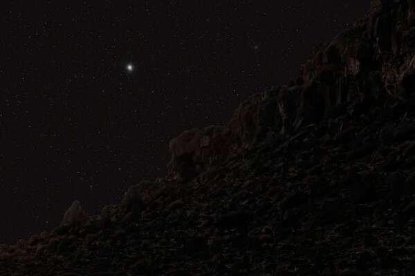 Cielo estrellado cósmico desde el lado de la tierra