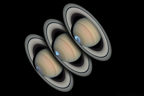 Illustration of three identical planets