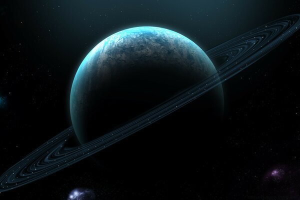 Saturn. Rings of Saturn. Space