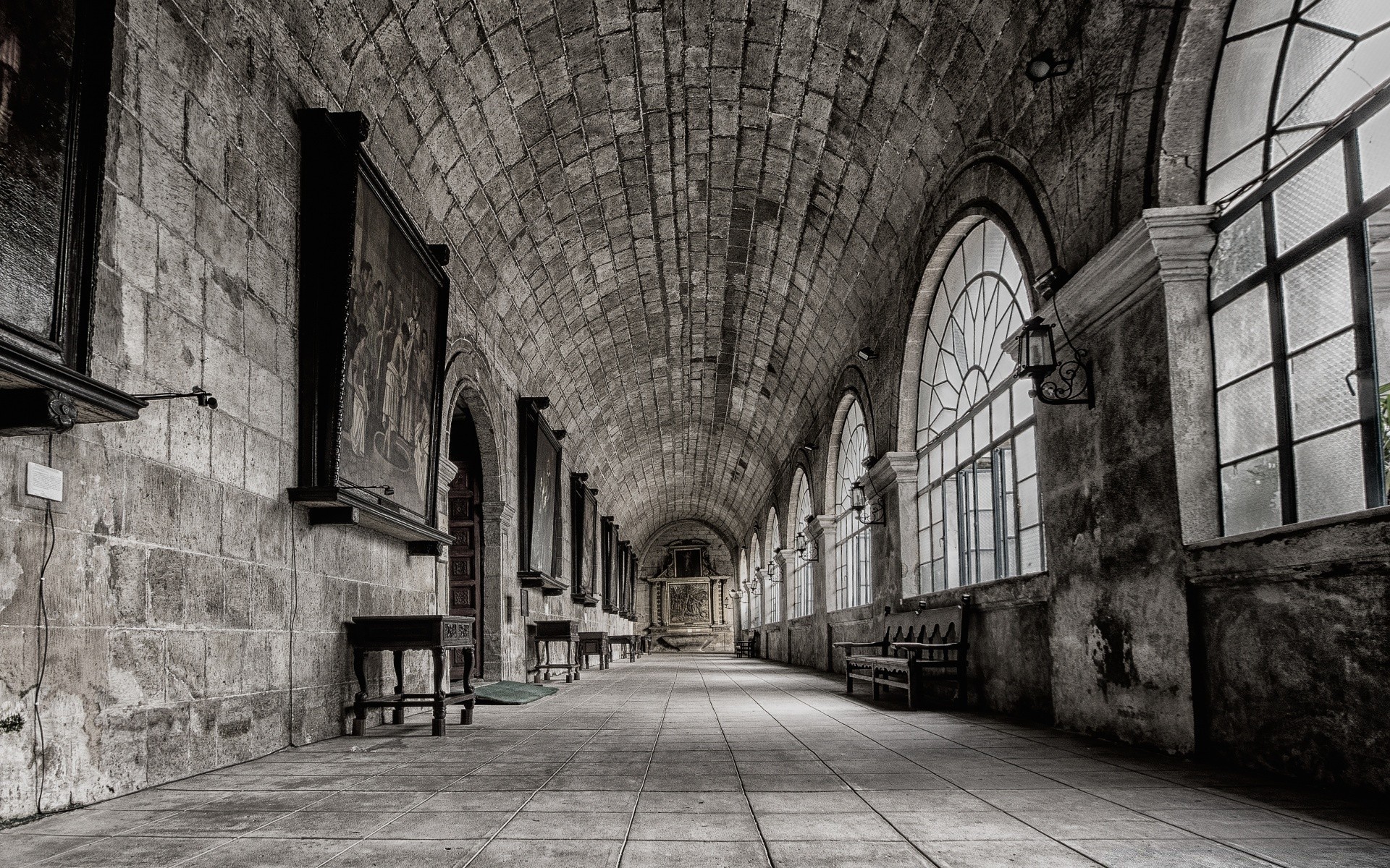 vintage architecture old monochrome abandoned gothic building arch