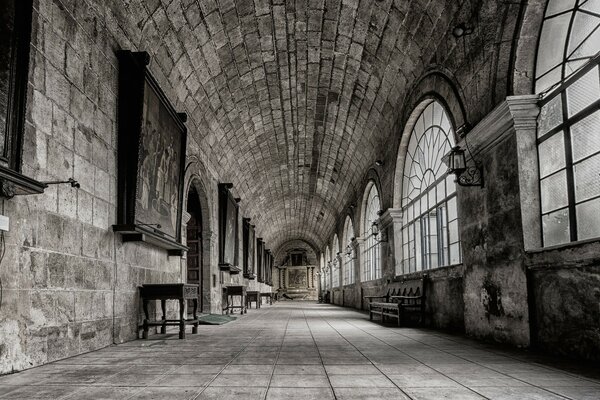 Old abandoned vintage mansion