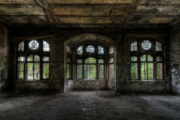 An abandoned house. Ancient castle