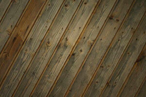 Bois vieilli. Plancher en bois brut