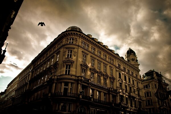 Casa. Vintage. Città. Strada