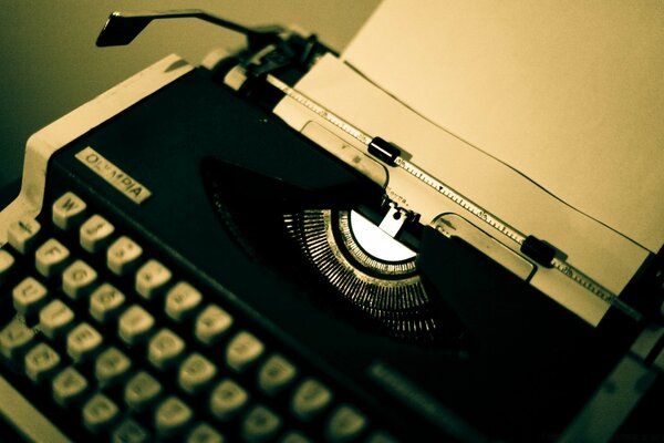 Vintage photo of a typewriter for typing