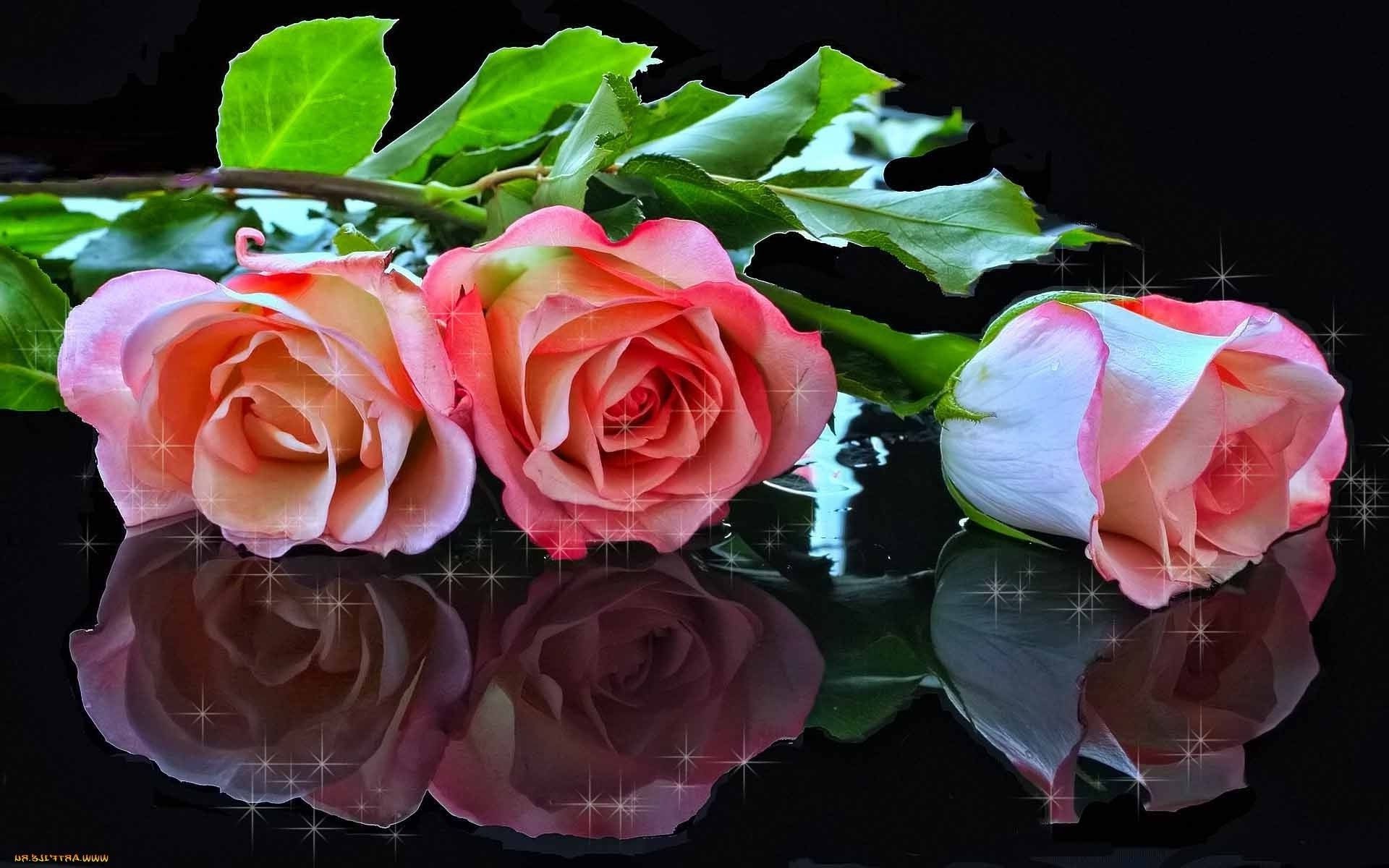 Розы на столе дома