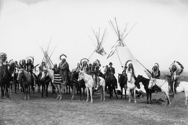 Tribo de índios a cavalo