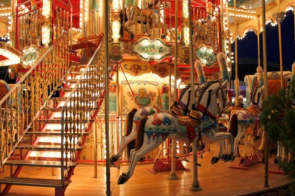 Vintage carousel beckons for a ride