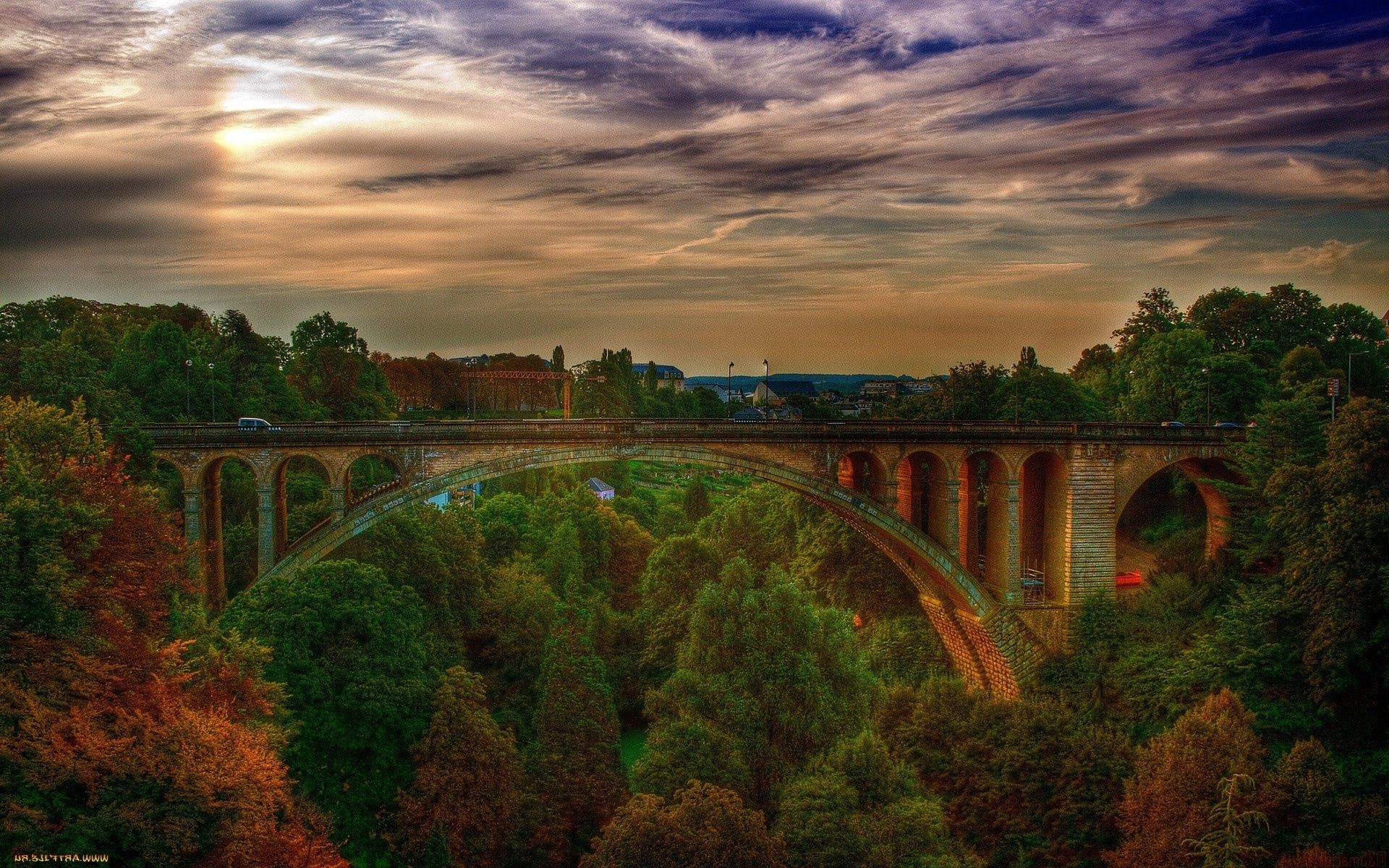 landscapes travel bridge architecture water outdoors tree river landscape sky sunset evening dawn nature