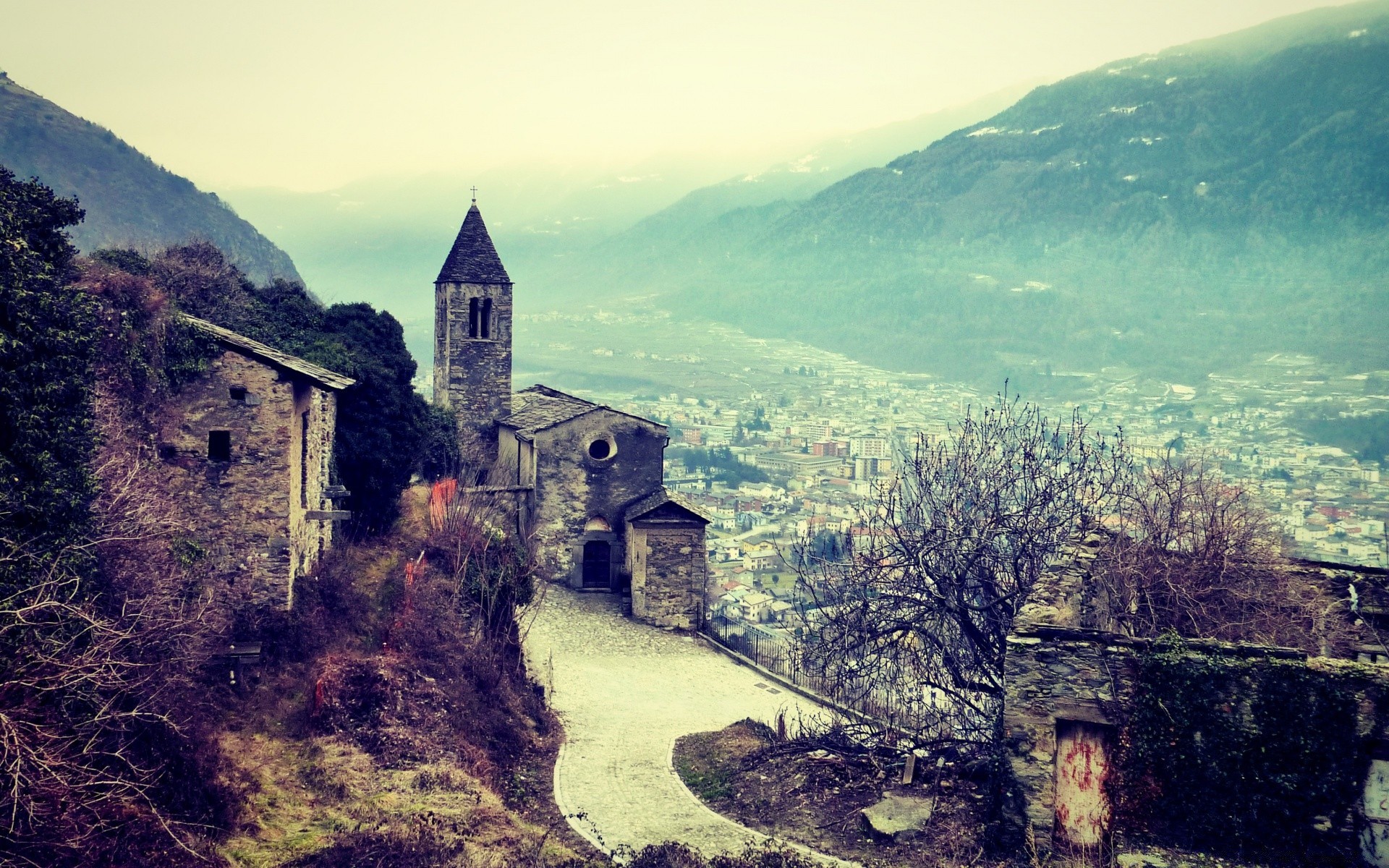 vintage mountain travel architecture landscape outdoors ancient religion nature hill sky tourism stone scenic old tree rock