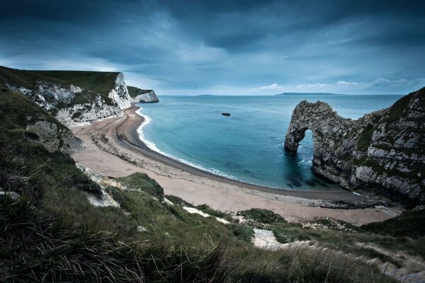 Impresionante vista del paisaje junto al mar