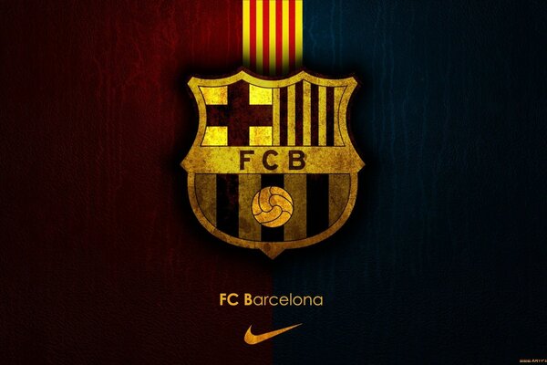 Barcelona football sign in retro style