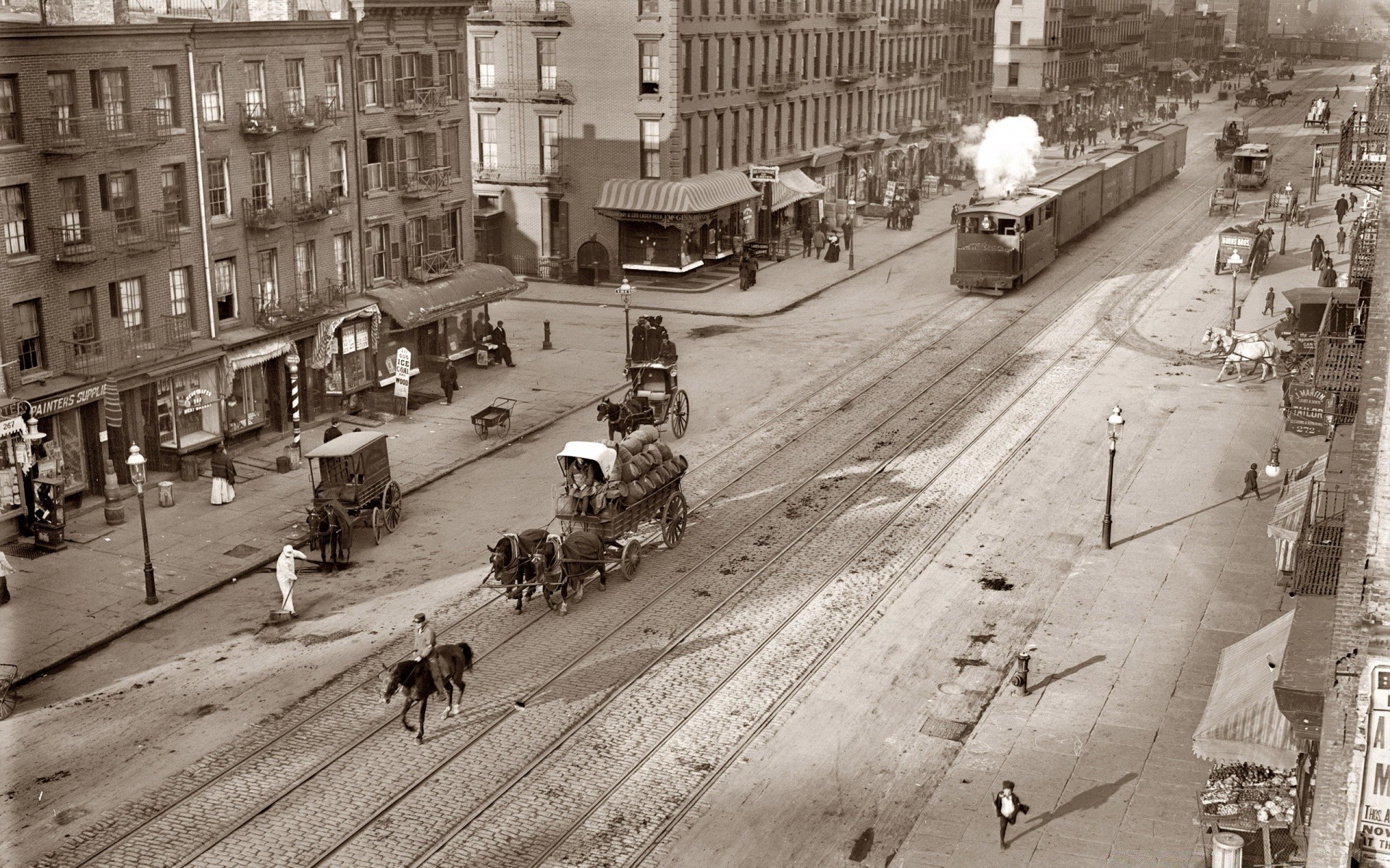 vintage group vehicle transportation system many street road