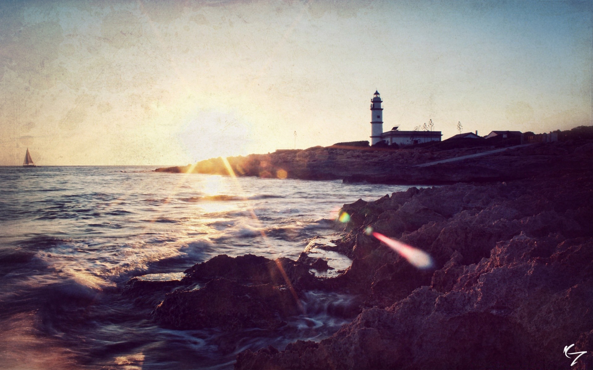 vintage acqua oceano mare spiaggia tramonto mare alba paesaggio moto d acqua sera faro paesaggio surf crepuscolo luce viaggi tempo libero all aperto auto