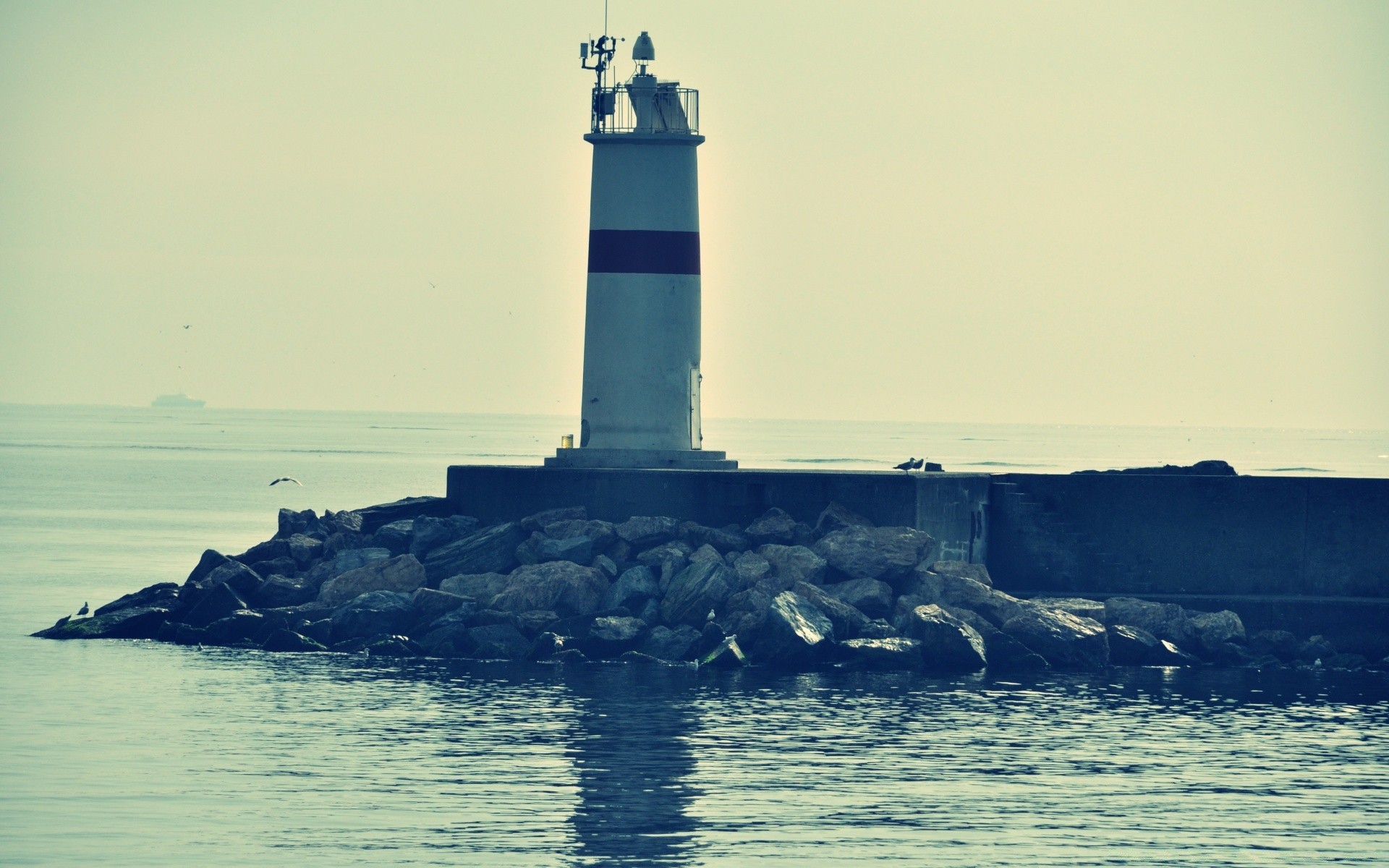 vintage lighthouse water sea seashore ocean outdoors travel sunset beach sky dawn evening dusk light daylight landscape seascape