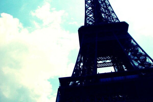 Vintage shot of the Eiffel Tower