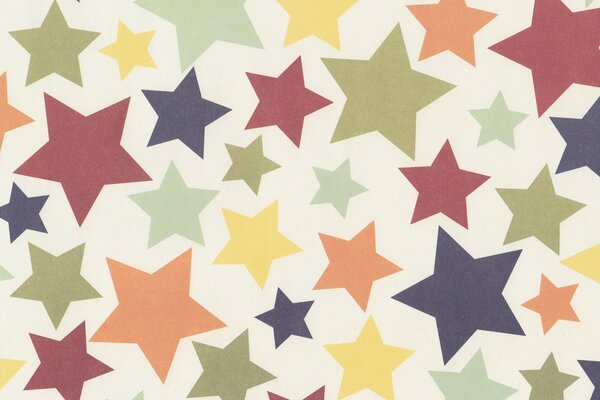 Muchas estrellas decorativas multicolores