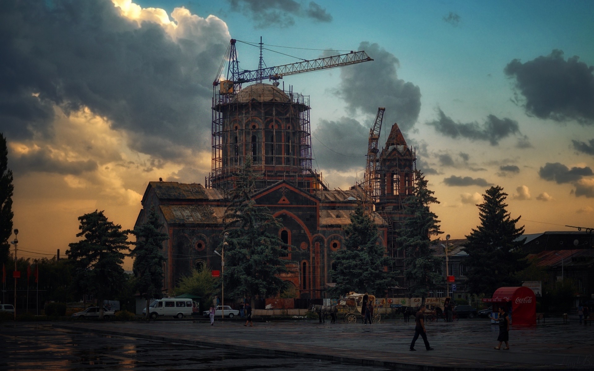 vintage architettura città viaggi casa chiesa strada cielo cattedrale torre crepuscolo città sera tramonto urbano all aperto città turismo punto di riferimento luce