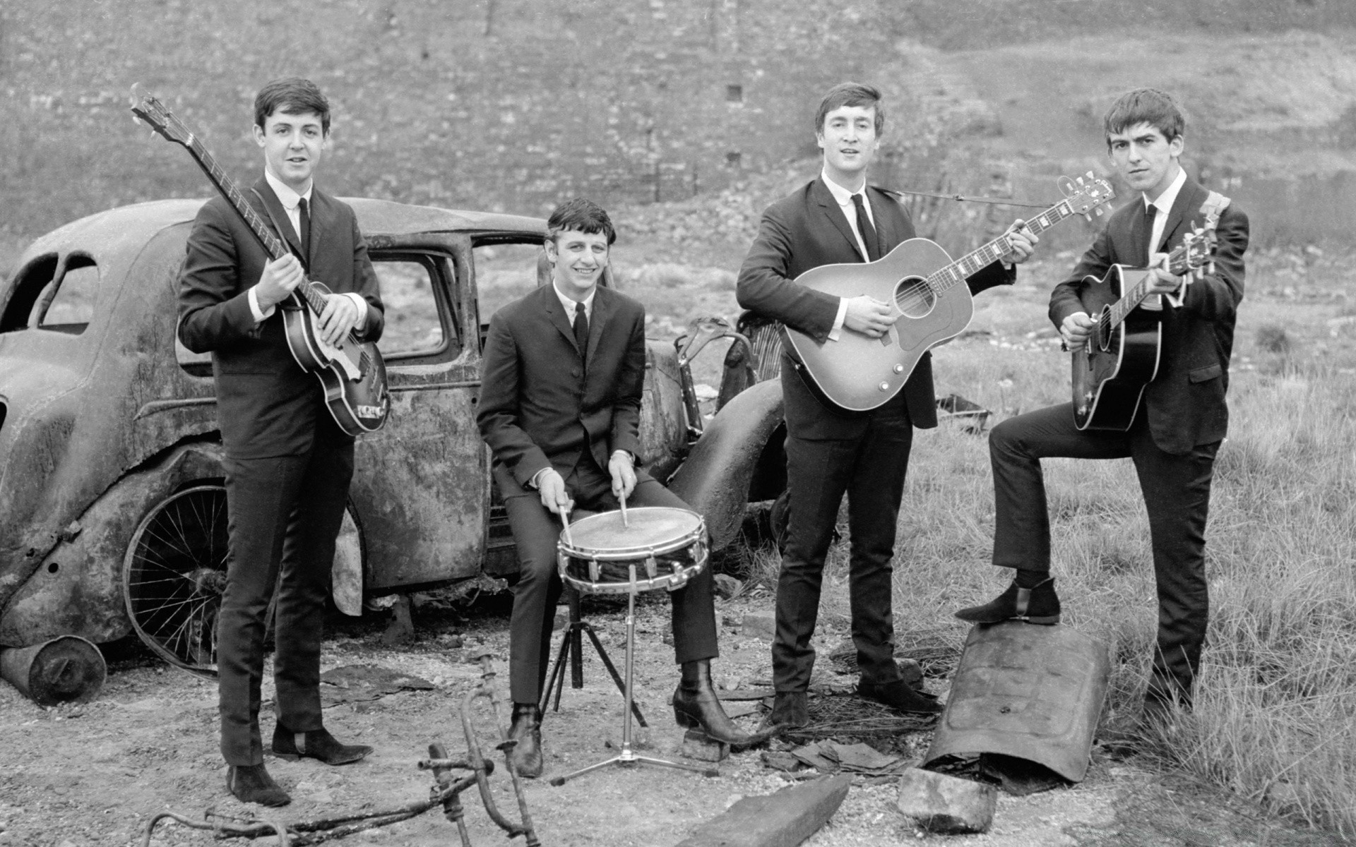 vintage adulto banda hombre música músico instrumento coche mujer dos múltiples cuatro desgaste tres