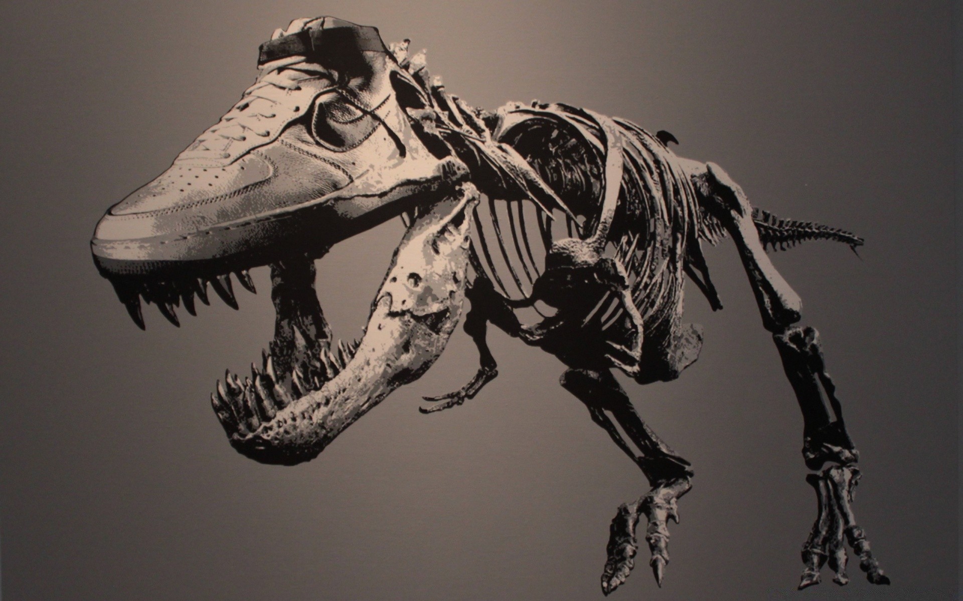 jahrgang kunst gazoo dinosaurier monochrom museum porträt skulptur eine