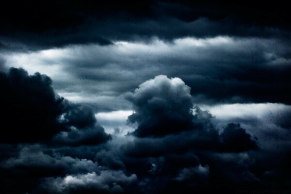 Dark threatening cloudy sky