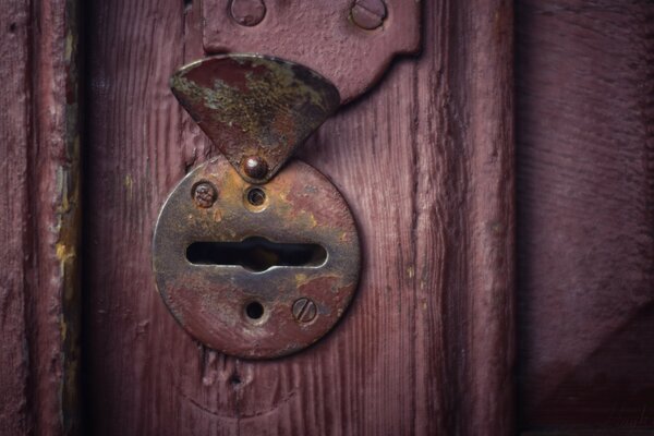 Vintage en todo. Una imagen inusual de un ojo de Cerradura