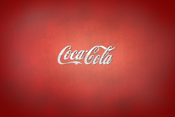 Coca-Cola logo on vintage red background