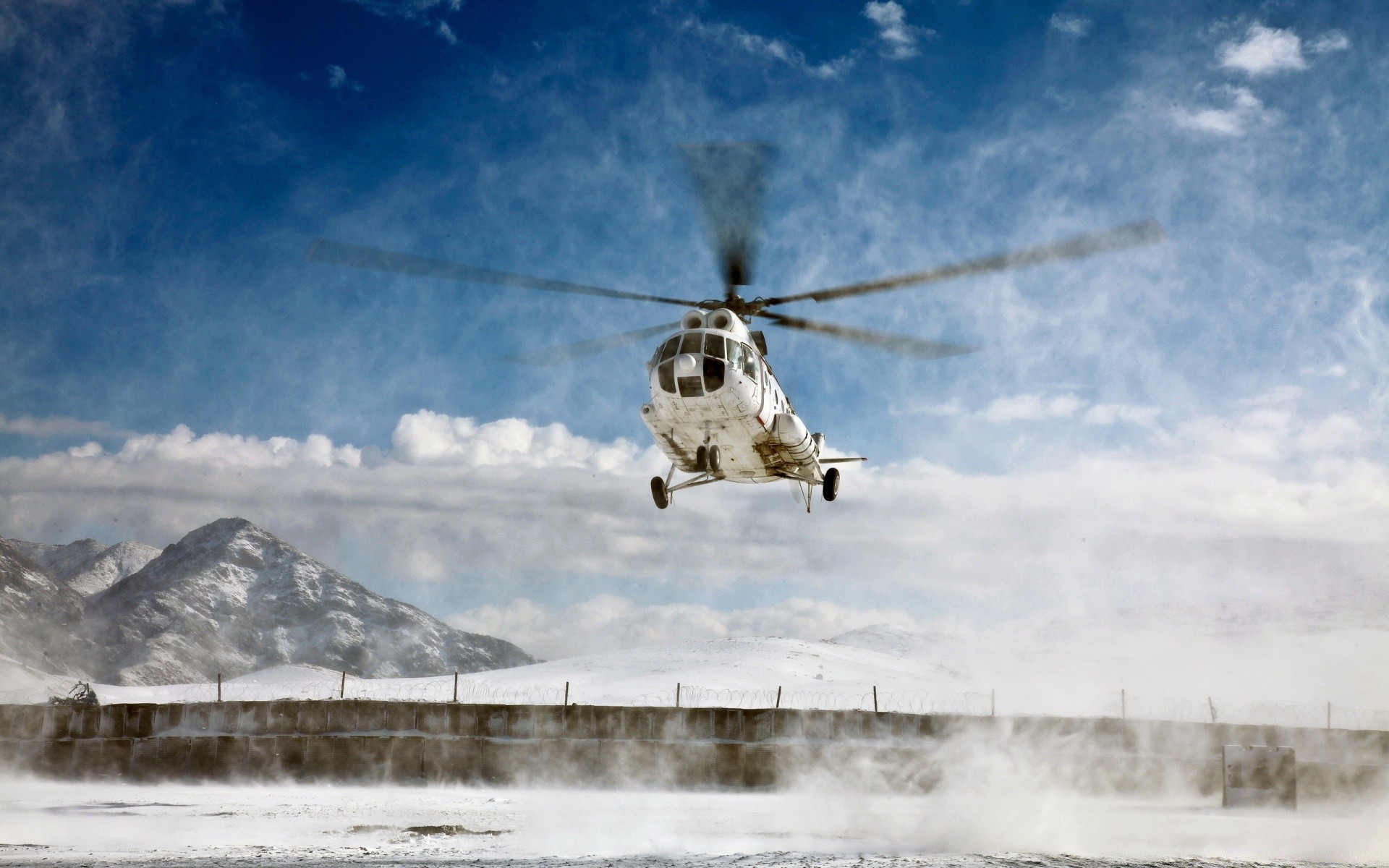 aviation winter snow landscape sky cold air