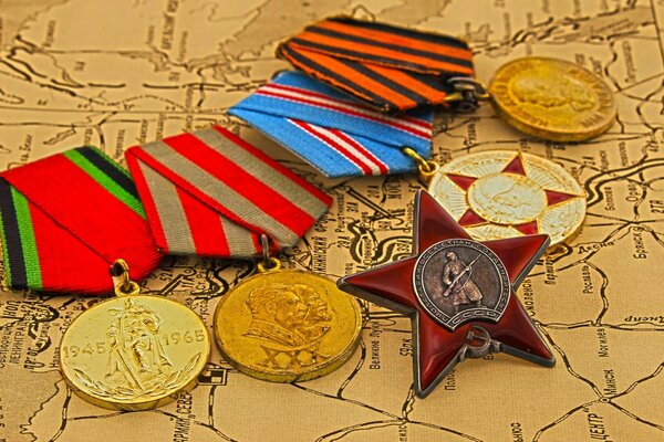 Medals are on the map of combat operations