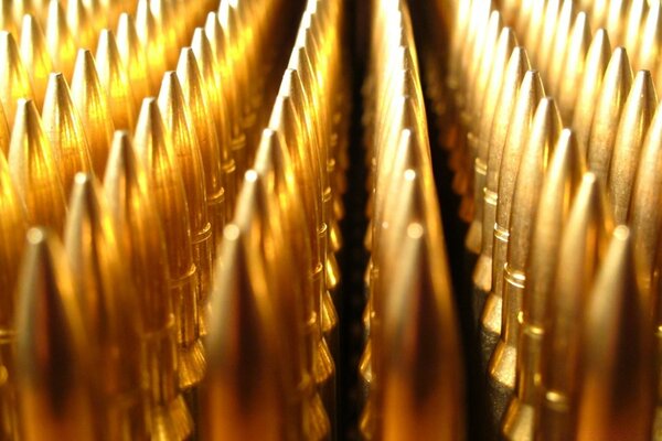 Smooth rows of gold cartridges