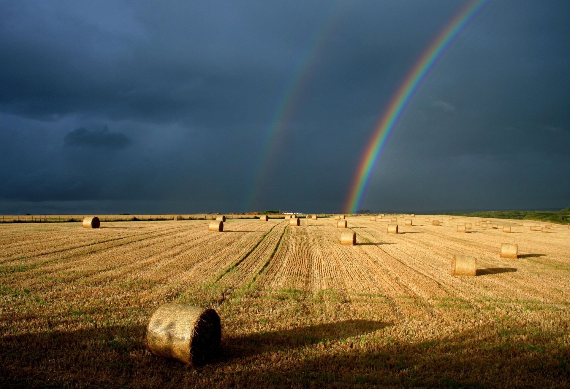 arco-íris agricultura fazenda paisagem terra cultivada campo céu pasto zona rural rural colheita ao ar livre trigo