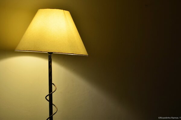 Retro lamp in the living room for comfort