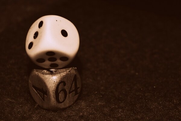 Still life of a dice game vintage