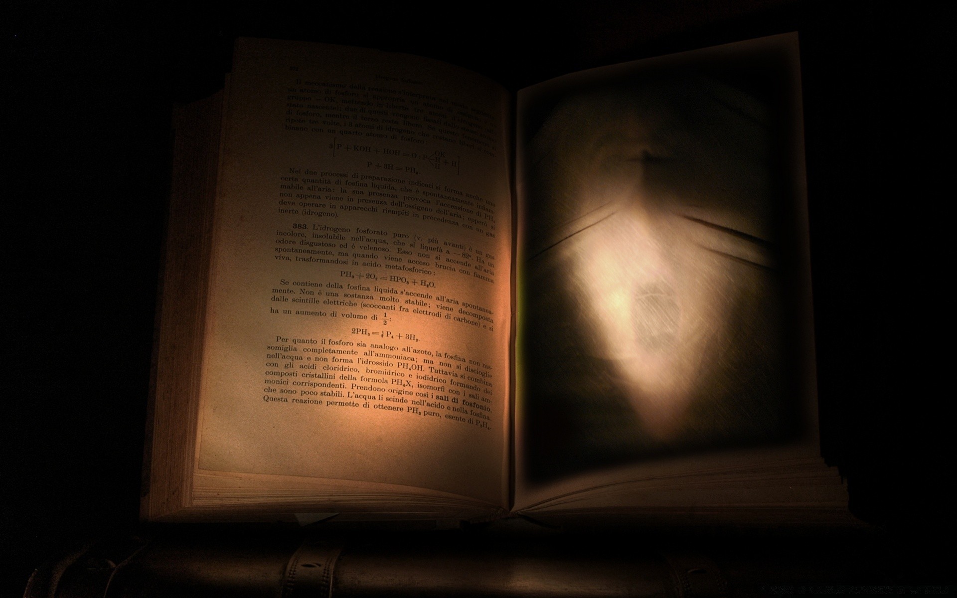 vintage dark book light art old page